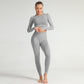 Amazing 2PCS Women Fitness Gym Set - Leggings + Cropped Sport Shirts - Sport Tracksuit (2U24)