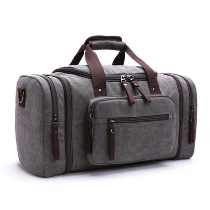Men Travel Bag - Canvas Multifunction Leather Bags - Carry on Luggage Bag (LT3)(F78)