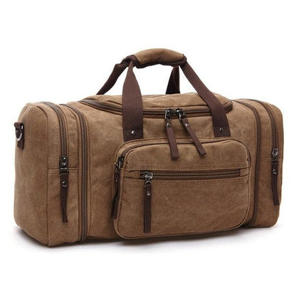 Men Travel Bag - Canvas Multifunction Leather Bags - Carry on Luggage Bag (LT3)(F78)
