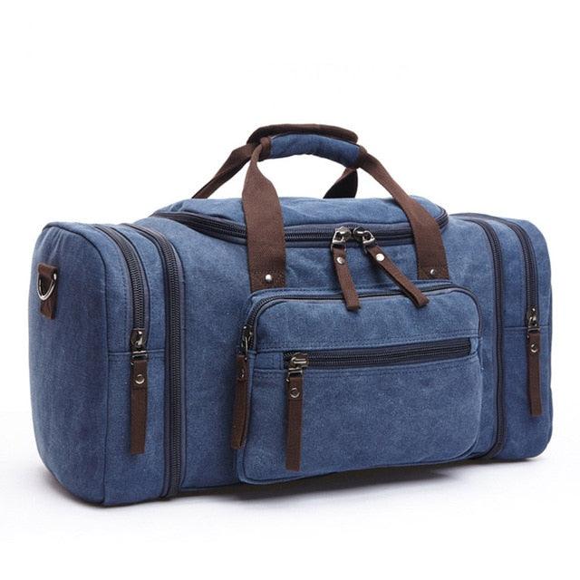 Men Travel Bag - Canvas Multifunction Leather Bags - Carry on Luggage Bag (LT3)(F78)