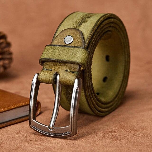 Great Men Belt - Pin Buckle Advanced Leather Belts - Jeans Casual Original Waistband (MA1)(F17)