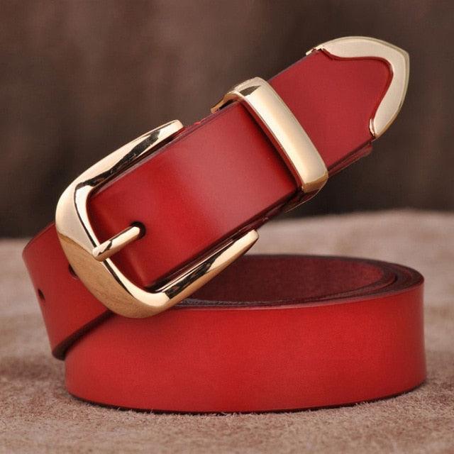 Women's Strap Casual Brief Genuine Leather Belt (4WH1)