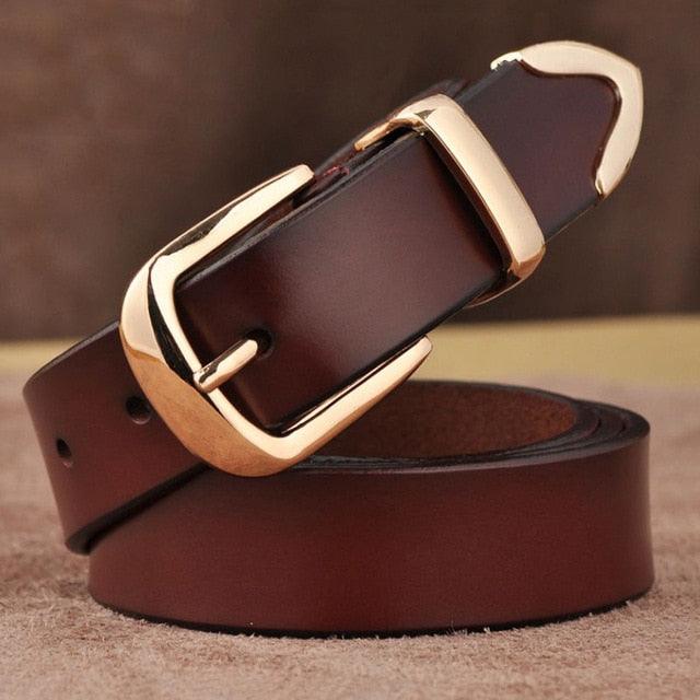 Women's Strap Casual Brief Genuine Leather Belt (4WH1)