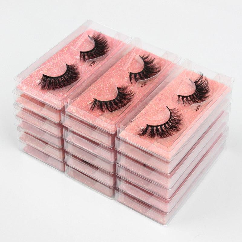 Eyelashes Wholesale 3D Mink Lashes Natural False Eyelashes soft Set faux Bulk Makeup (M2)(1U86)