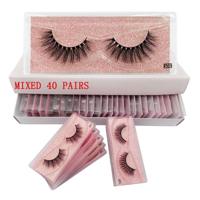 Wholesale soft Eyelashes 3d Mink Lashes Natural Mink Eyelashes Wholesale False Eyelashes Make up (M2)(1U86)