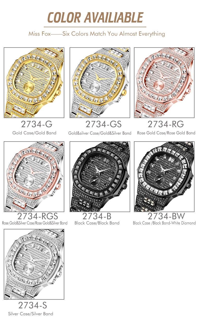 Great Watches -Luxury Full Diamond Quartz Watch - Bling Bling Jewelry Watch (1U82)
