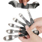 Magnetic Measuring Spoons Set of 6 Heavy Duty Double Ends Stainless Steel Teaspoon Tablespoon (AK4)(AK2)(AK6)
