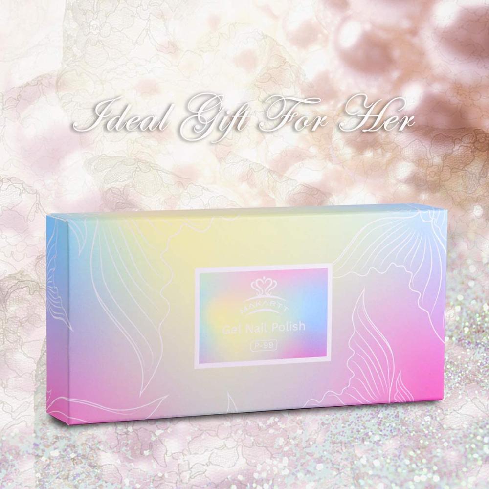 Gel Nail Soak Off Polish Set, Mermaid Atlantics Pink Pearl Holographic Gel Nail Polish 8ML Kit with 6 Colors Glimmer (D85)(N1)(N2)(1U85)