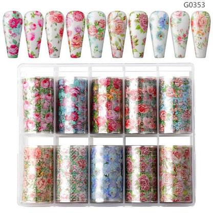 Nail Art Foil Glue Gel with Starry Sky Star Foil Stickers Set - DIY 15ML, 20PCS (4cm100cm) (D85)(N2)(N1)(1U85)