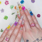 Nail Dried Flowers Nail Art with Clear Poly Nail Gel 50ML, 36 Colors Mini Real Dry Flowers (D85)(N2)(N7)(1U85)