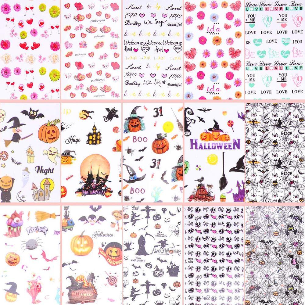 Nail Foil Sticker Kit, Holiday Party Tricks 30 Rolls Holiday Theme Nail Foil Transfer Christmas Halloween Thanksgiving (N7)(F85)