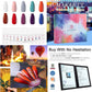 Nail Gel Polish Kit, Gel Polish Set Winter Fall Red White Green Purple Colors 8ML UV Gel Polish Base Coat Top Coat Gel (N1)(1U85)
