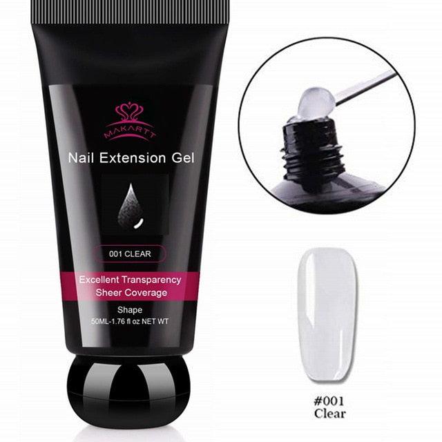 Poly Nail Extension Gel Kit, 15ML Nail Extension Gel Builder Gel with Slip Solution Nail Art Hybrid Sets (N1)(N2)(1U85)