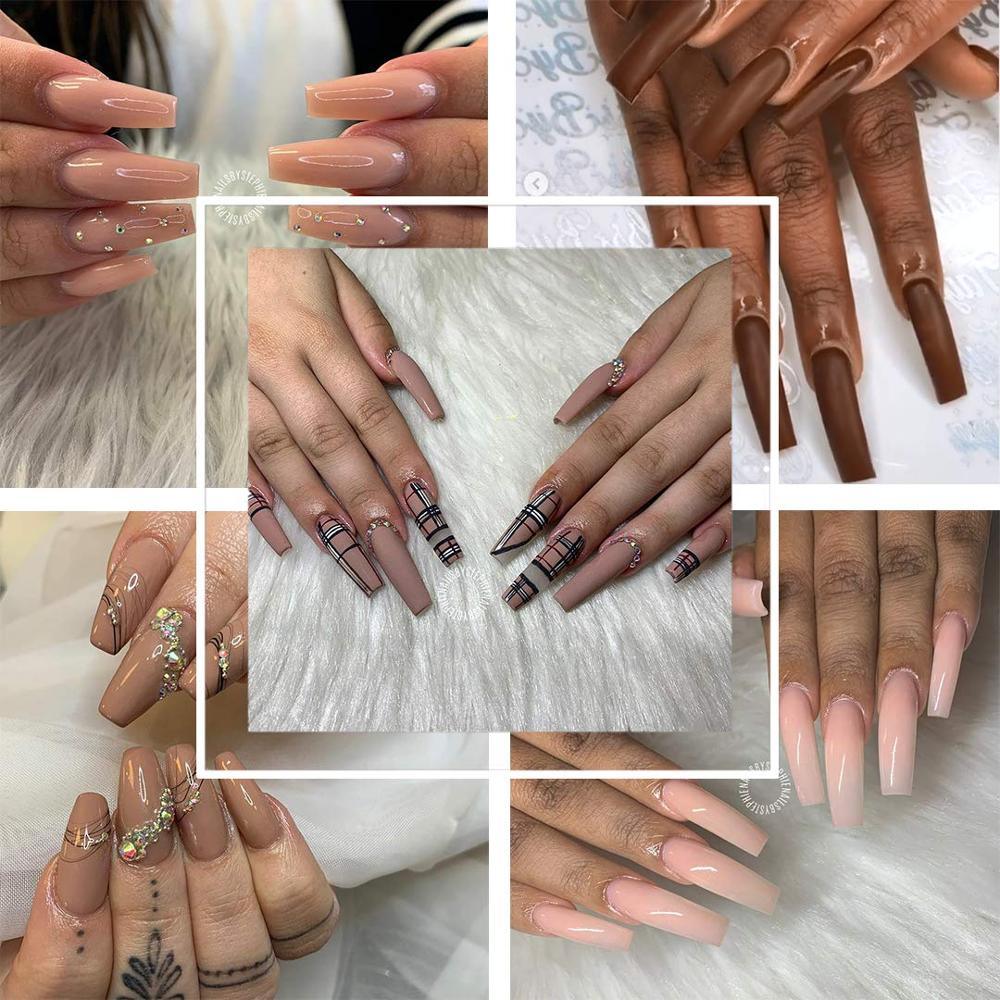 Poly Nail Extension Gel Kit Nude Color Builder Gel Nail Thickening Solution Equipment All-in-One Kit for Starter (N1)(1U85)