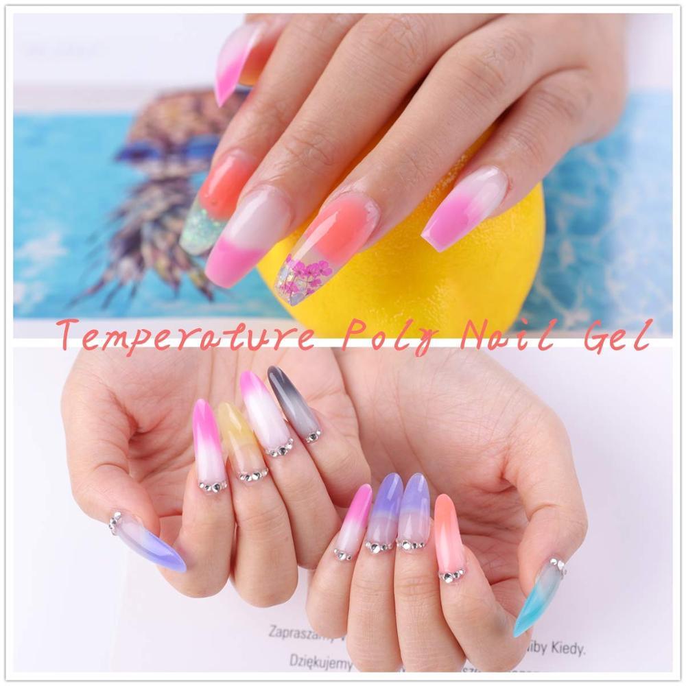 Nail Gel Kit, Temperature Color Changing Poly Nail Gel Acrylic Extension Nail Builder Gel Enhancement Professional (N1)(1U85)