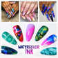 Watercolor Ink Blooming Nail Polish Magic Blossom Polish Manicuring Kit Work with Transparent Marble Pattern (N1)(1U85)