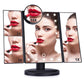 Makeup Mirror LED Touch Screen 22 Light Table Desktop Makeup Mirrors Vanity 3 Folding Adjustable Mirror (M5)(1U86)