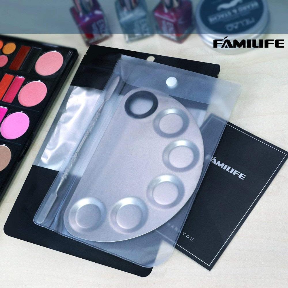 Makeup Palette Spatula Mixing Tray Foundation Palette Stainless Steel Cosmetic Blending Tool (M5)