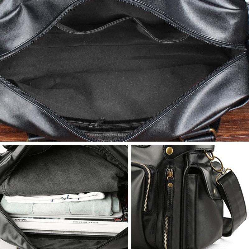 Great England Retro Handbag - Shoulder Bag - Leather Messenger Bags - High Quality Men's Travel (LT3)(F78)