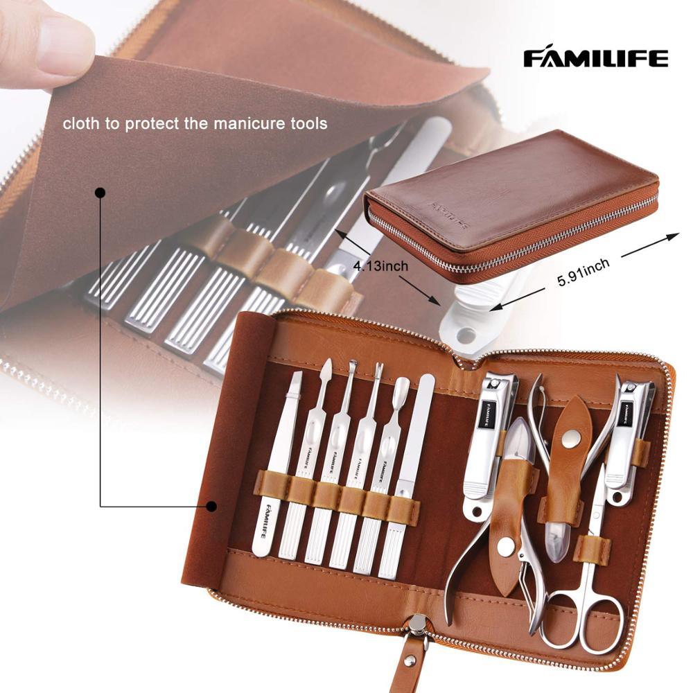 Manicure Set, Professional Manicure Kit Nail Clippers Set 11 in 1 Stainless Steel Pedicure Tools Kit (N3)(1U85)