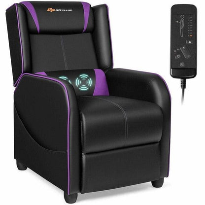 Massage Gaming Recliner Chair Single Living Room Sofa Home Theater Seat (FW2)(RG)(1U67)