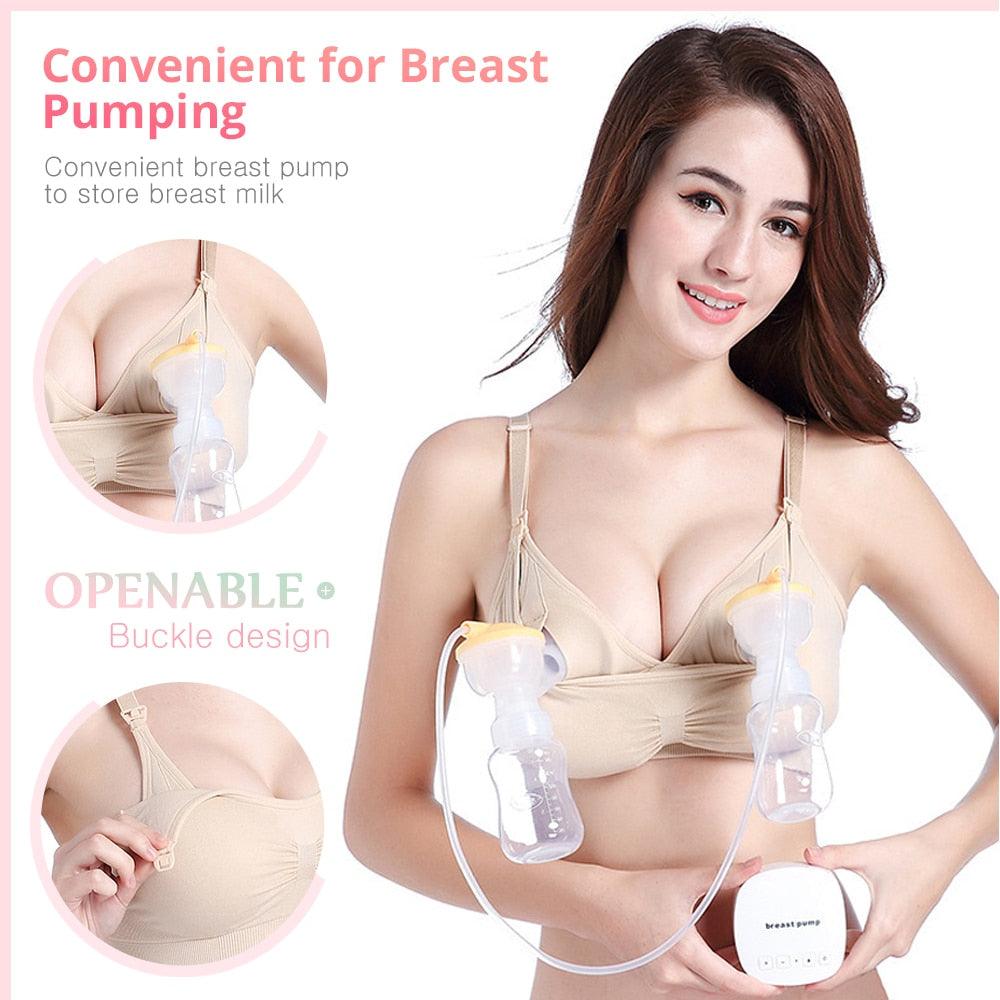 Practical Maternity Breast Pump Special Nursing Bra - Hand Free Pregnancy Clothes - Breastfeeding Accessories Pumping Bra (3Z2)