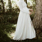 Long Maternity Shoot Dress - Pleated Pregnancy Photography Dresses - Split Side Maxi Maternity Gown (2Z1)(Z8)(7Z1)(Z6)