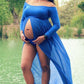 Maternity Dresses For Photo Shoot - Chiffon Pregnancy Dress - Photography Props Maxi Gown (Z6)(Z8)