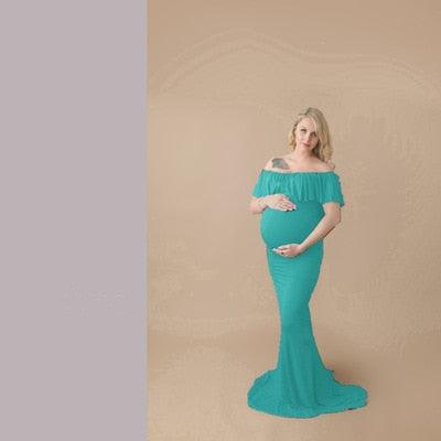 New Sleeveless Maxi Long Elegant Maternity Dress - Photography Props (3Z1)(2Z1)(7Z1)(Z6)