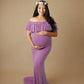 New Sleeveless Maxi Long Elegant Maternity Dress - Photography Props (3Z1)(2Z1)(7Z1)(Z6)