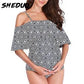 Beautiful Maternity Plus Size Swimwear - Women Beach Body suit - Ruffle Pregnant One piece (F4)(Z5)