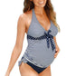 Striped Beachwear Maternity Tankinis Set Dot Pregnancy Bikinis -Plus Size Swimming Suits (D4)(Z5)