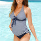 Striped Beachwear Maternity Tankinis Set Dot Pregnancy Bikinis -Plus Size Swimming Suits (D4)(Z5)