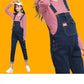 Maternity Women Jeans - Casual Rompers Jumpsuits - Adjustable Waist Bib Pants - Pregnancy Belly Care (Z3)(F4)
