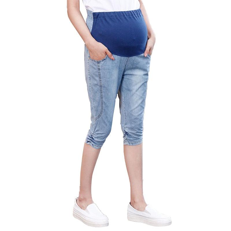 Maternity Pants - Summer Jeans 100% Cotton - Loose capris - Thin Summer Shorts- plus size (Z2)