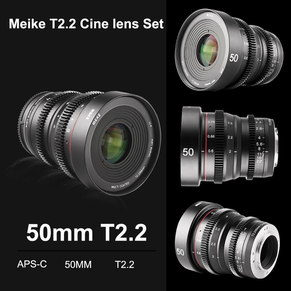 Meike 50mm T2.2 Large Aperture Manual Focus Prime Cine Lens for Olympus Panasonic M43 / for Fujifilm X-Mount / for Sony E-Mount (MC3)(1U54)(F54)