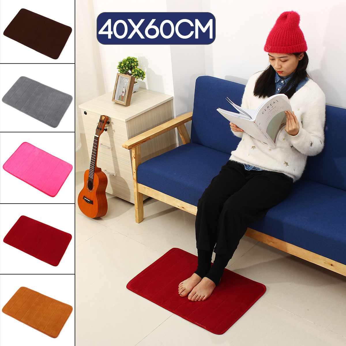 Memory Foam Floor Rug Non-slip Bathroom Carpet 40x60cm Super Absorbent Soft Floor Carpet (D68)(RU4)(RU3)(1U68)