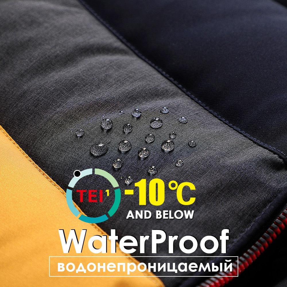 Men Winter Casual Warm Thick Waterproof Jacket - Coat Men New Autumn Outwear Windproof (TM4)(F100)