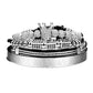 Great Men Bangles Braided Braiding Bracelet - Men Pave CZ Zircon Crown Roman Numeral Bracelet (MJ3)(F83)