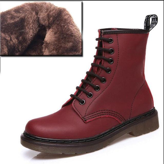 Men's Spring Ankle Boots - Winter Genuine Leather Shoes (D13)(MSB2)