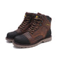 Men Genuine Leather Motorcycle Boots - Stylish Mid Top Hiking Classic Outdoor Shoes (1U13)(1U16)