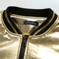 Men's Golden Jacket Slim Fit Casual Hooded Coat - Bomber Zipper Outwear Clothing (2U100)
