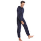 Men Plush Teddy Fleece Pajamas - Winter Warm Overall Suits - Plus Size Sleepwear (TG7)(F9)