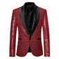 Trending Men's Jacket Blazer - Slim Fit Golden Suit Jacket Shinning Club Outfit - Party Outwear (2U10)(2U11)
