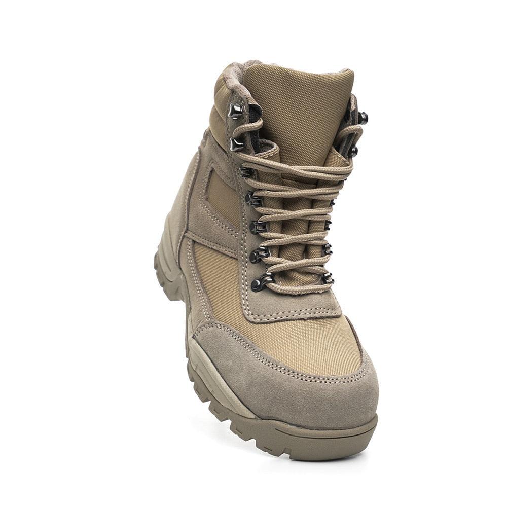 Men Steel Toe Work Safety Boots - Ankle Rubber Military Combat Industrial Outdoor Shoes (1U13)(1U16)