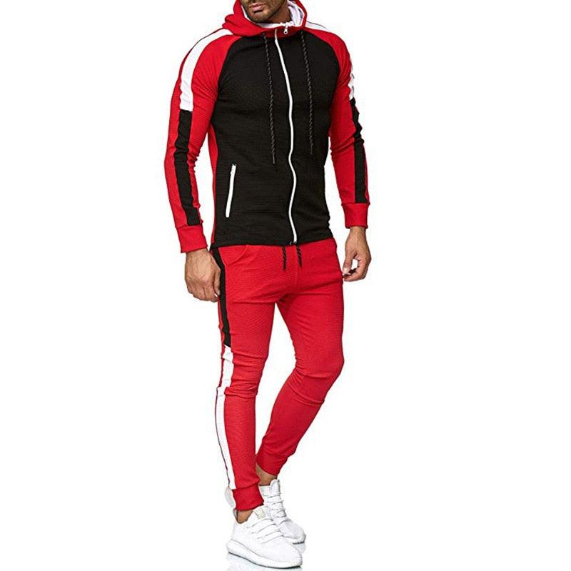 Men Tracksuit - Autumn 2 Piece Set Sports Clothes - Men Jogging Sweatsuits Gym Clothes (D101)(TM9)