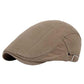 Men Vintage Golf Caps - Baker Peaked Hat - Linen Cotton Retro Outdoors Golf Beret Flat Cap (2U102)