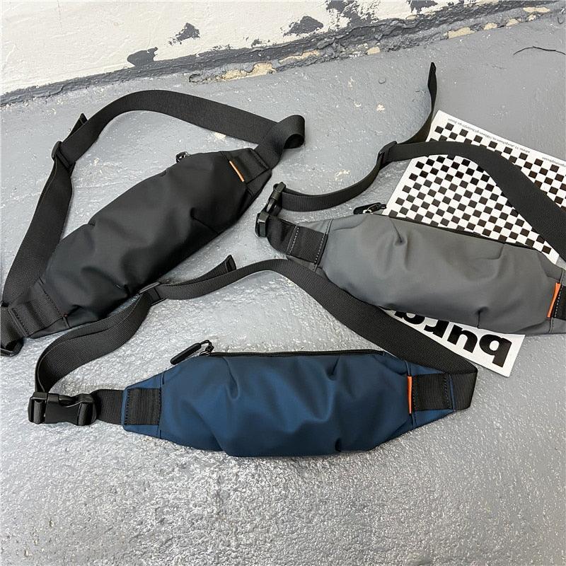 Great Waist Bag - Waterproof Leather Shoulder Bag - Crossbody Travel Running Belt Bags (LT8)