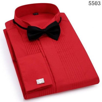 Men Wedding Tuxedo Long Sleeve Dress Shirts - French cufflinks Swallow Deals DejaVu Men Wedding Tuxedo Long Sleeve Dress Shirts - French cufflinks Swallow Deals DejaVu