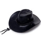 Men's Pu Leather American Wind Big Western Cowboy Hat (MA3)(F102)